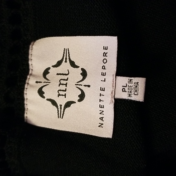 Nanette Lepore Knit Mesh Black Shortsleeve Above The Knee Dress Size Large - Picture 10 of 12